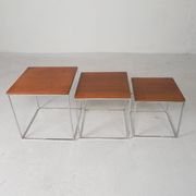 Ensemble de 3 tables d'appoint, ensemble mimi, années 1960