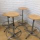 Industrial stool adjusted height