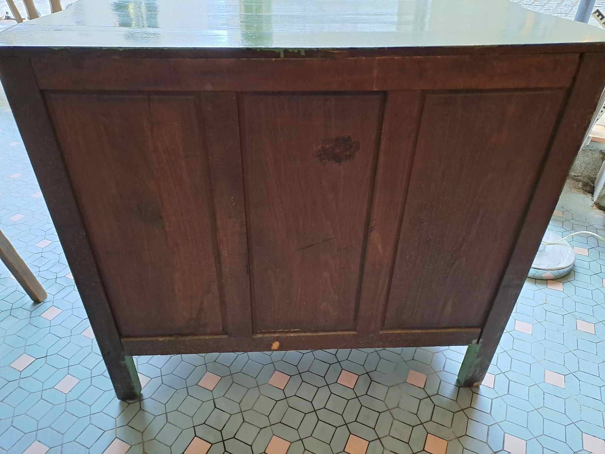 Small sideboard Louis XV look industrial workshop