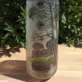 Glass vase signed Joma