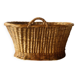 Large vintage wicker basket