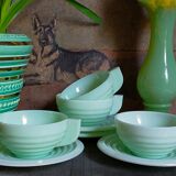 Four Art-Deco opaline cups