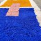 Handmade pure wool rug with colourful patterns 1.5/3.5 m