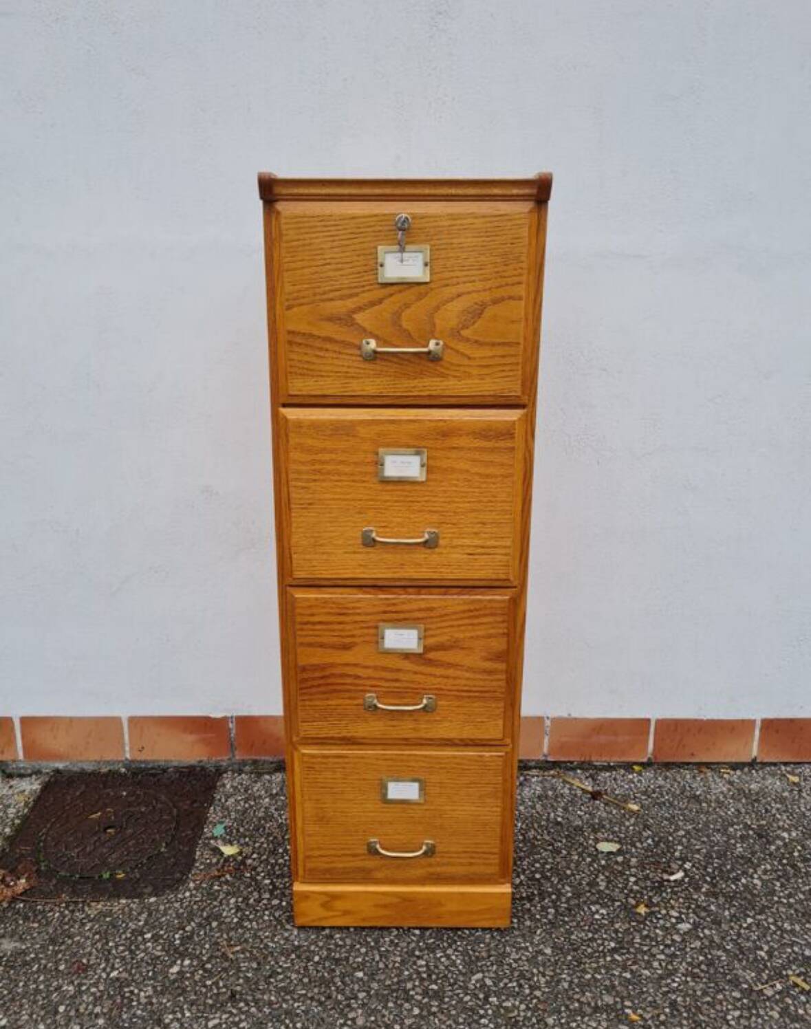 Meuble classeur en chêne des années 60