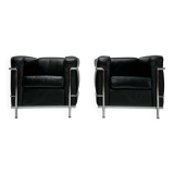 ‘90s Vintage LC2 Armchairs by Le Corbusier &Charlotte Perriand  for Cassina