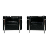 Fauteuils LC2 vintage des années 90 par Le Corbusier et Charlotte Perriand pour Cassina
