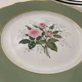 12 flat plates in flat earthenware KG Luneville bagatelle model, late 19th century