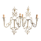Gold wrought iron wall lights