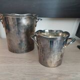 Champagne bucket and ice cubes