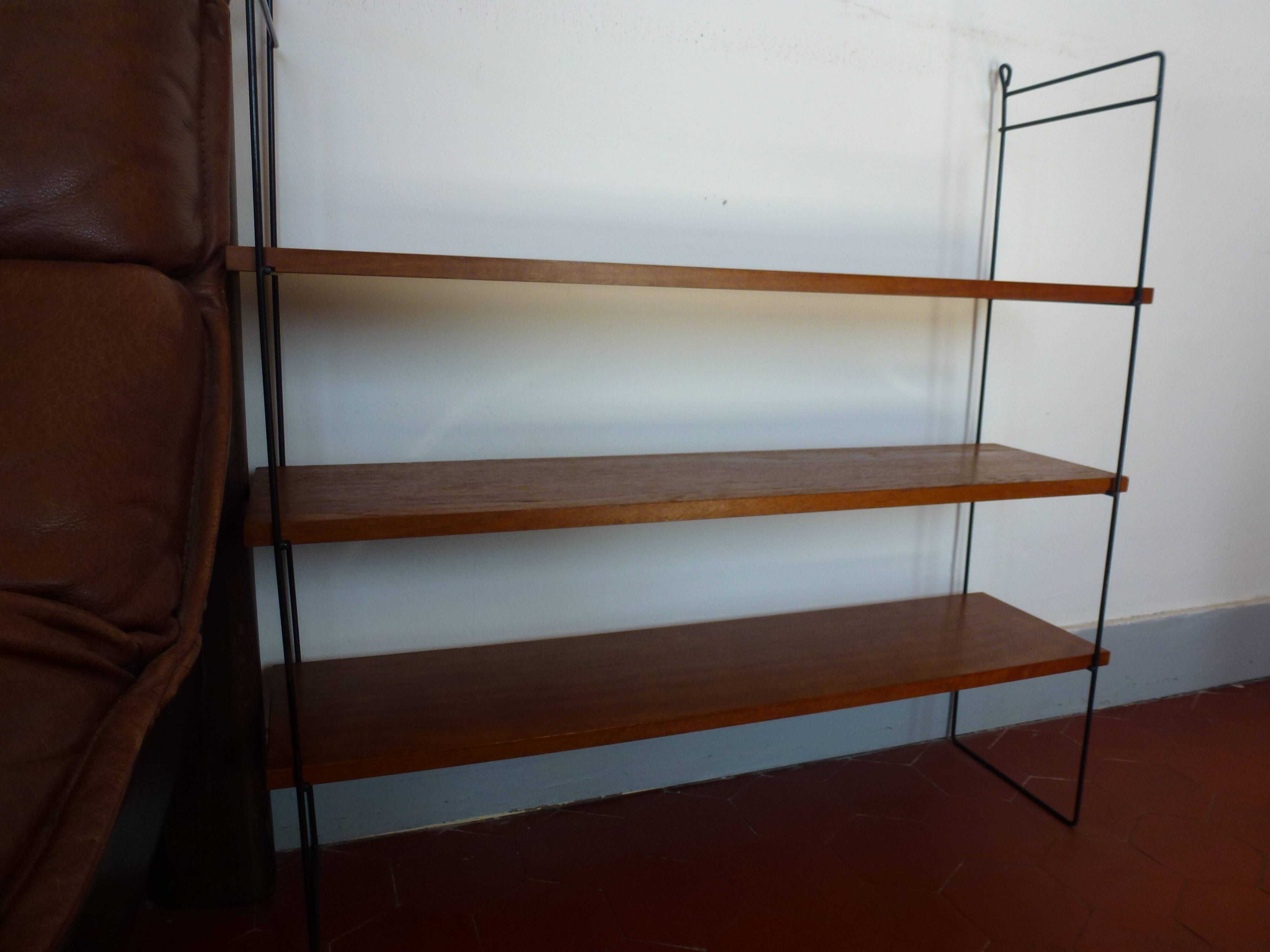 Shelf String Wood Metal Vintage 1950-1960