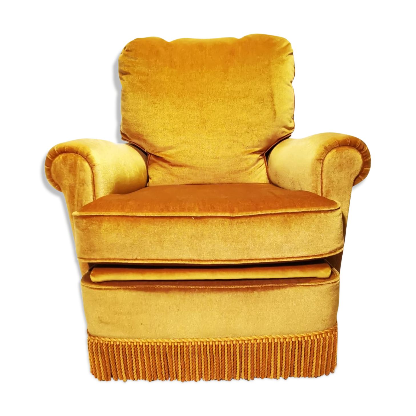 Velvet club chair