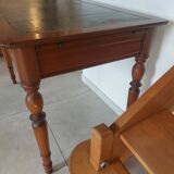 Wooden desk, leather top, extensions