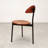 Set of 5 Linea Veam leather tripod chairs