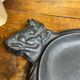 Antique cast iron meat plate
