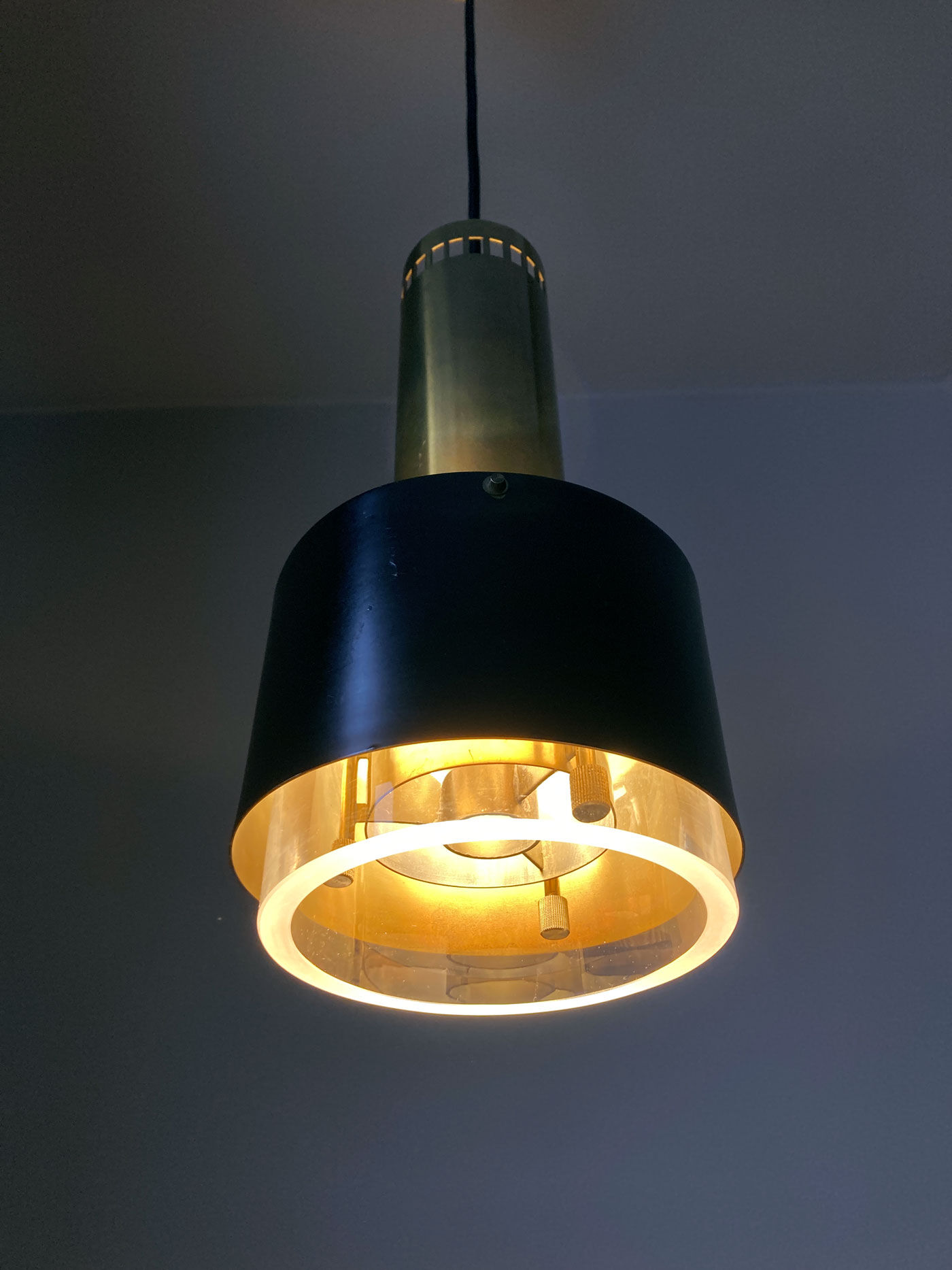Scandinavian brass pendants Kay Kørping for Lyfa 1960