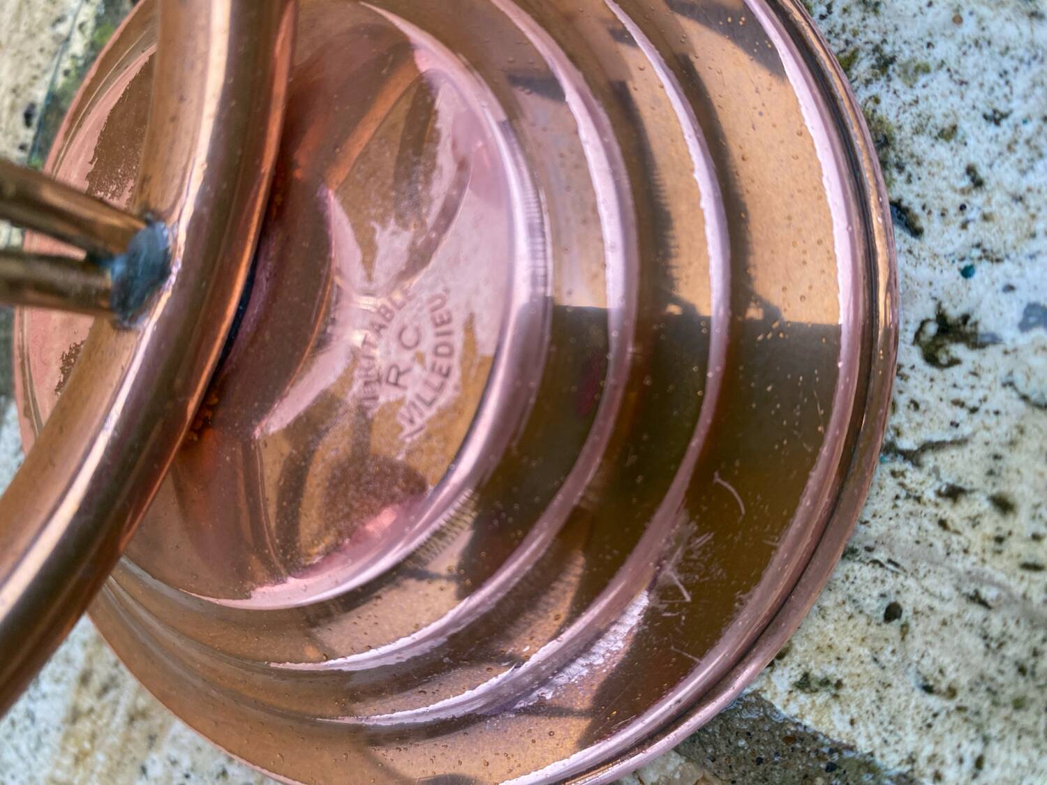 Villedieu copper candle holder