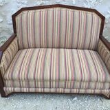 1940s art deco mahogany bench