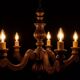 Louis XVI style wooden chandelier, 1890s