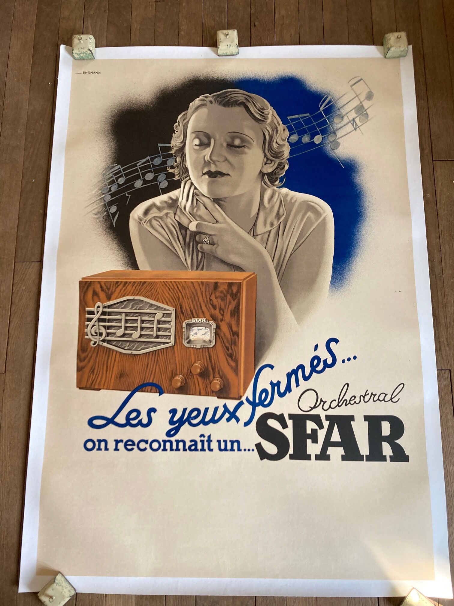 Original old poster sfar eyes closed 83 x 124