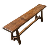 Banc de ferme en bois massif chêne 140cm pour table de ferme rustique 1950