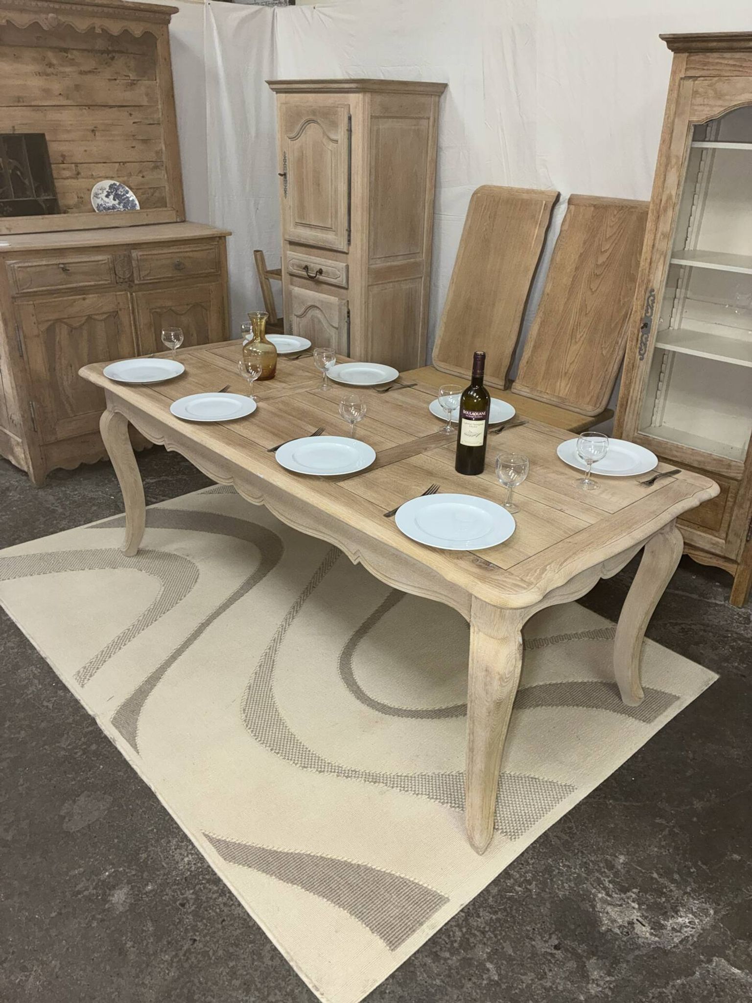 Solid oak farmhouse table