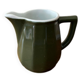 Pot à lait ou crémier style bistrot faïence vert bouteille