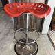 Red stool Faucheuse swivel Etienne Fermigier mirima 70