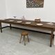 Table de ferme "Dark Brown" en chêne massif 300 X 90 cm