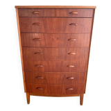 Danish 8-drawer chest of drawers in teak