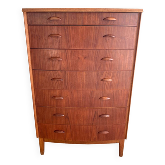 Commode danoise 8 tiroirs en teck