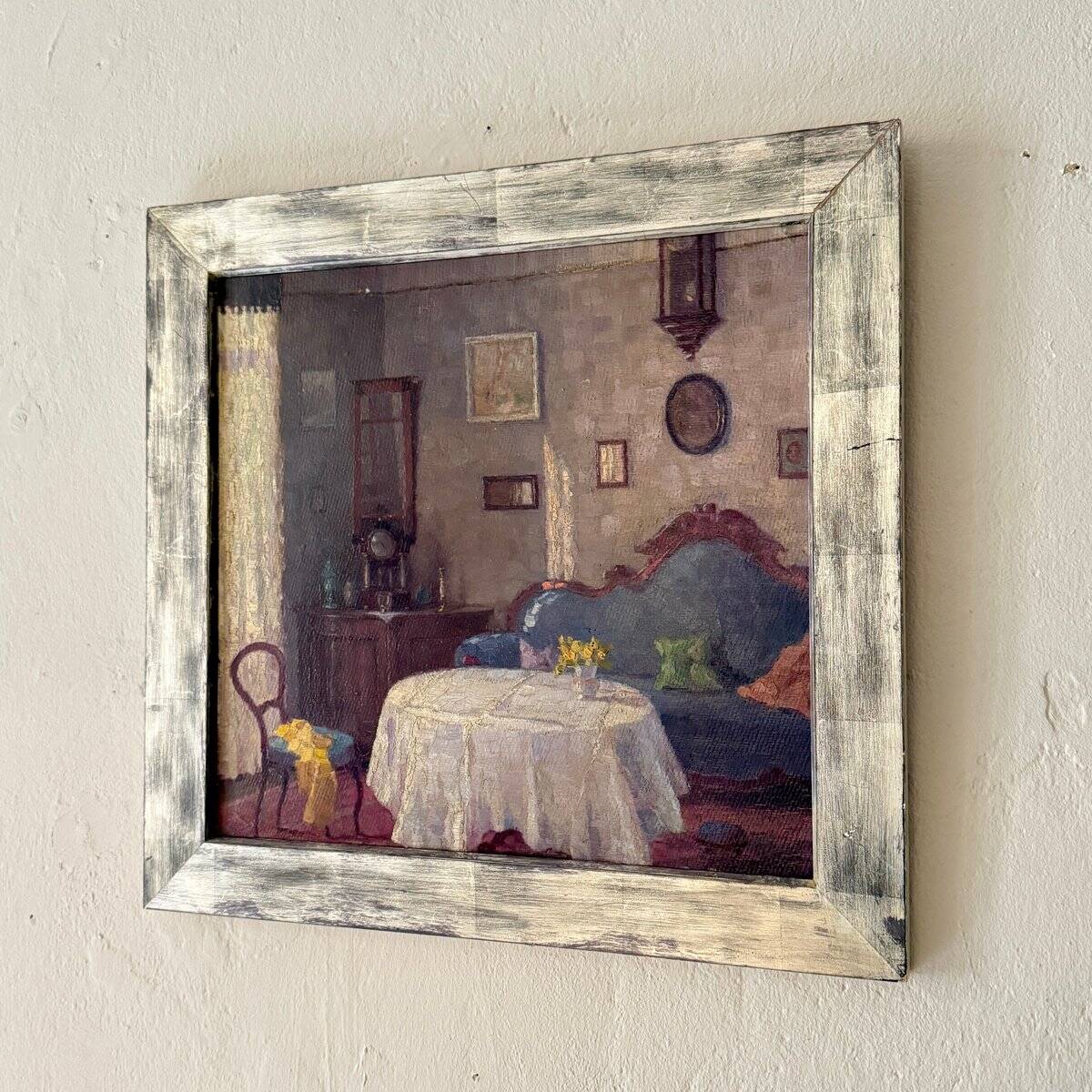 Salon Interior, 1840, Oil on Canvas, Framed