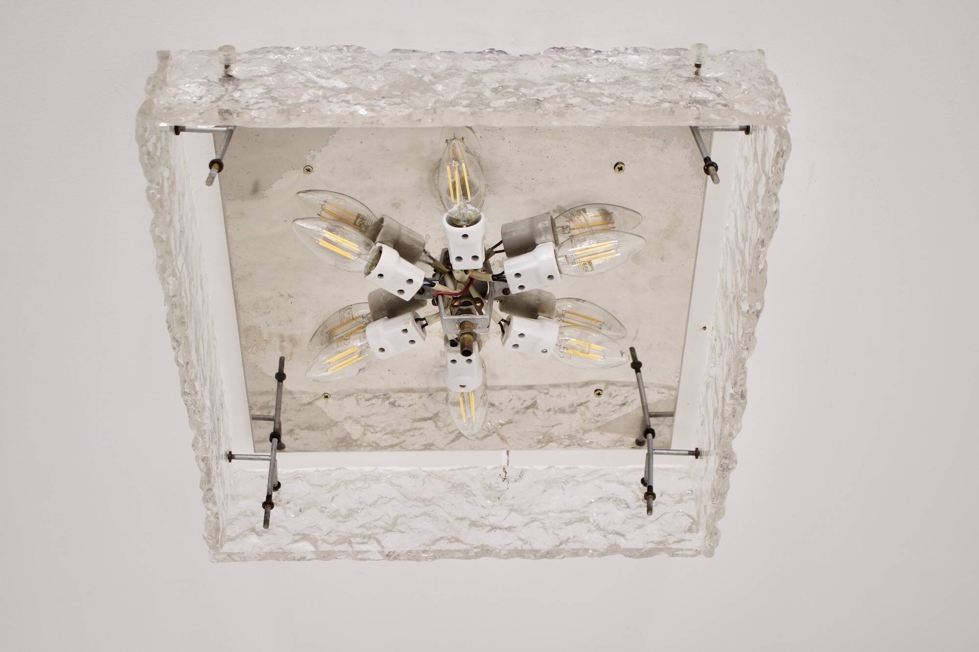 Brutalist ceiling light “Ice Glass”