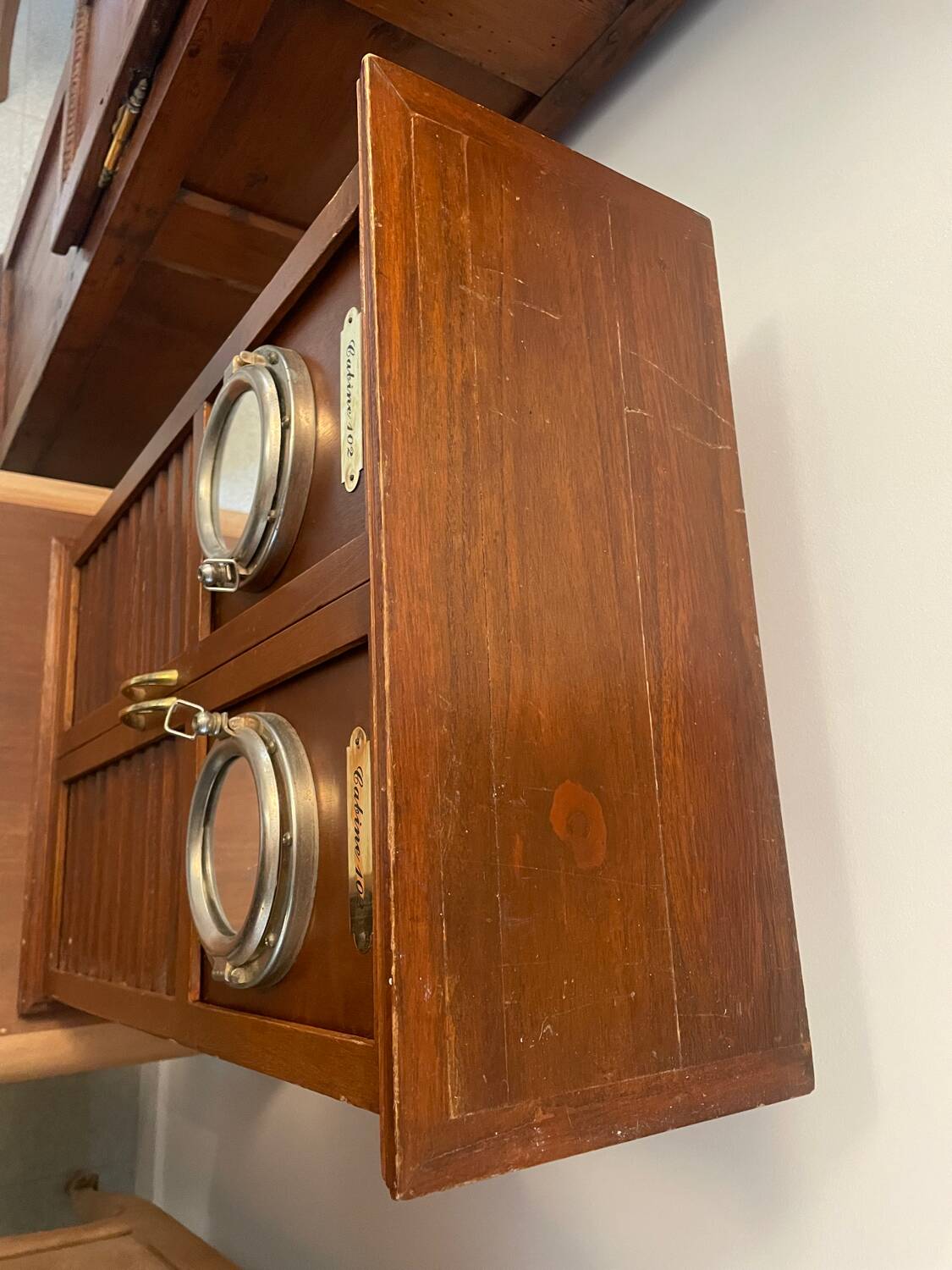 Marine style shelf cabinet