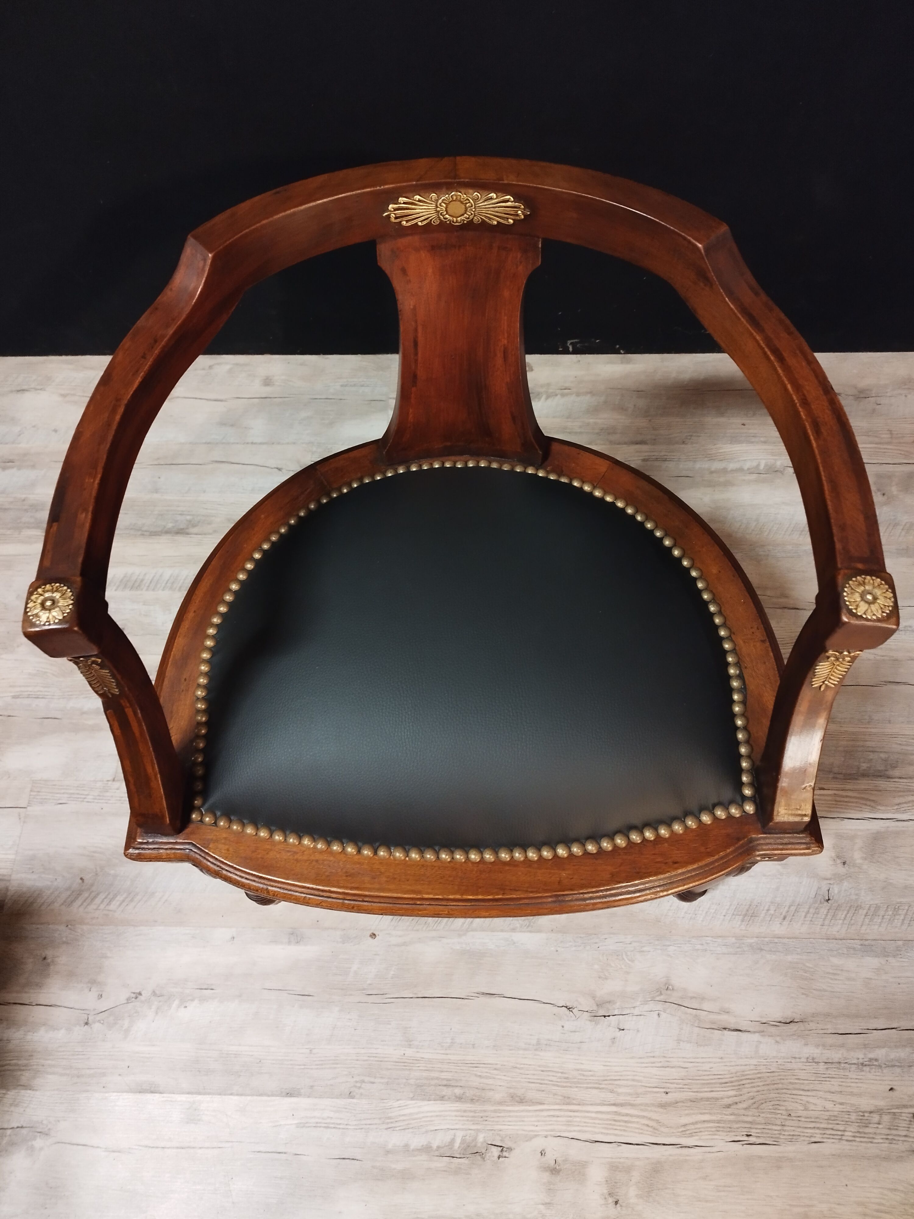 Empire office chair in mahogany