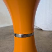 Orange Vintage Mushroom Stool “Jurček” by Meblo, 1960s – Space Age Retro