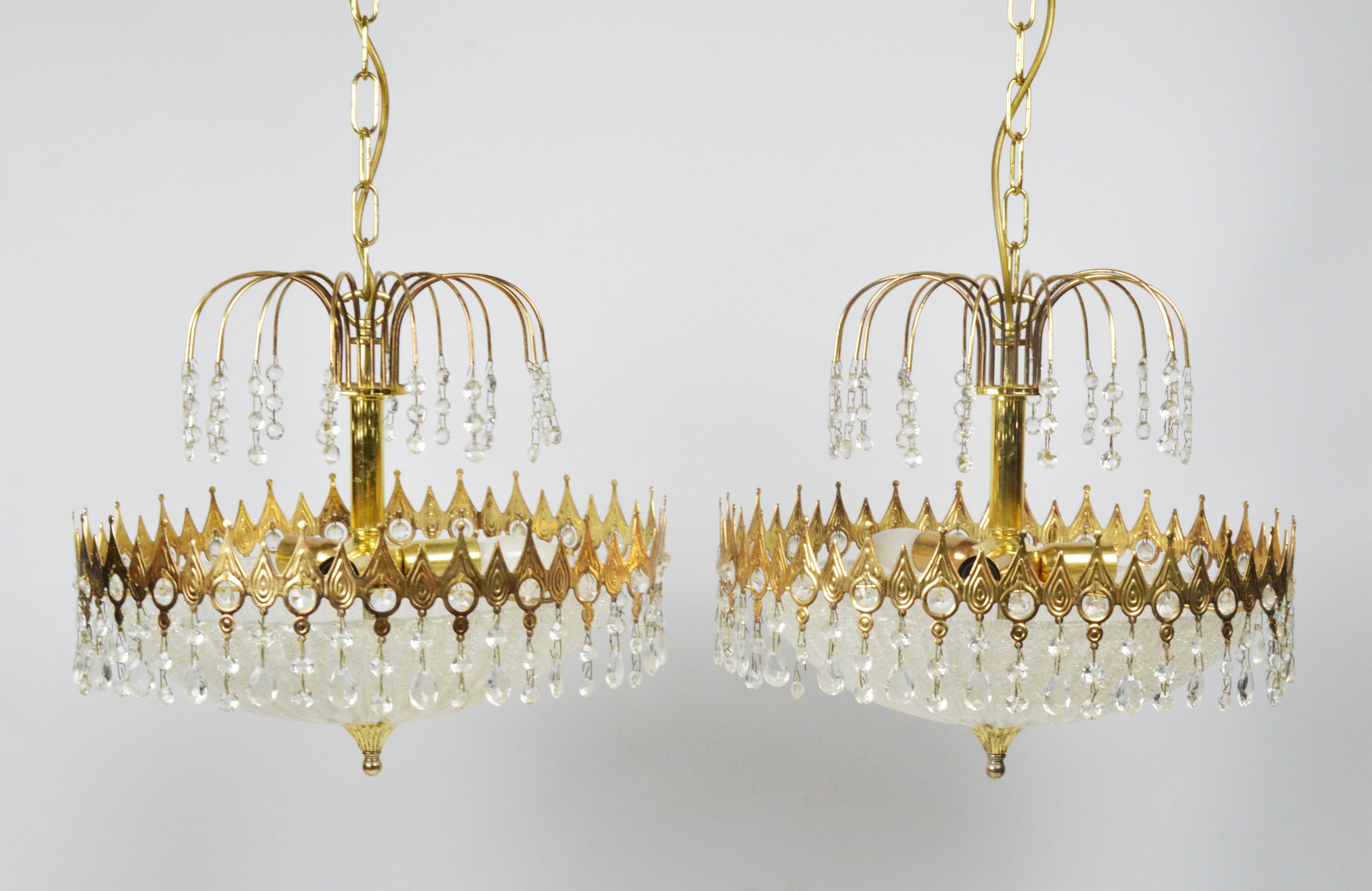 Crystal chandelier, Germany, 1970s