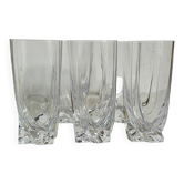 Cinq verres "long drink" en cristal vintages