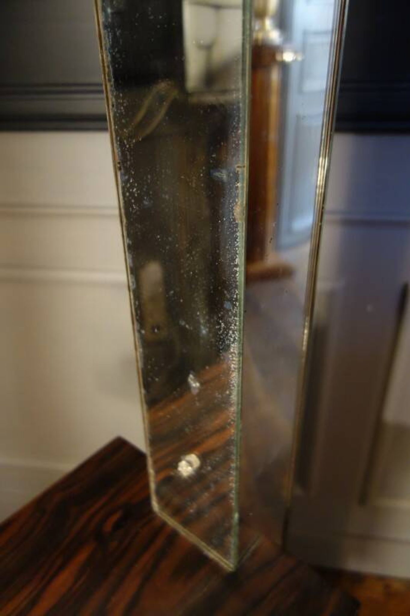 Large Art Deco Macassar Ebony Floor Lamp / Stand, circa 1930