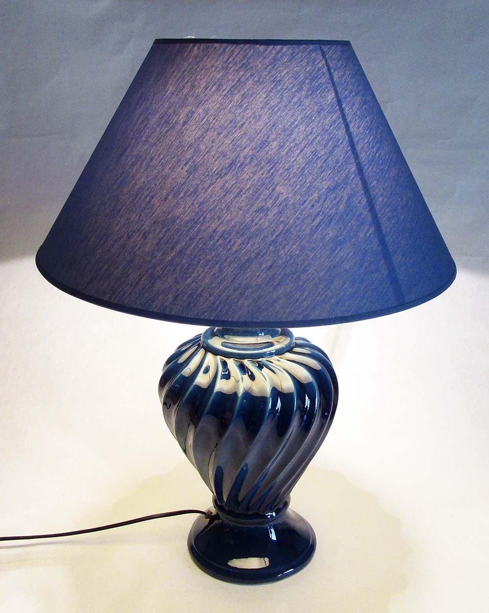 Blue ceramic lamp