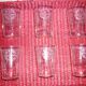 Old sandblasted glasses with laurel wreaths x6