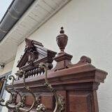 Cloakroom Napoleon III coat rack 19th in solid oak