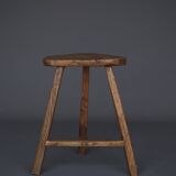 Tabouret rustique chinois en bois d'orme