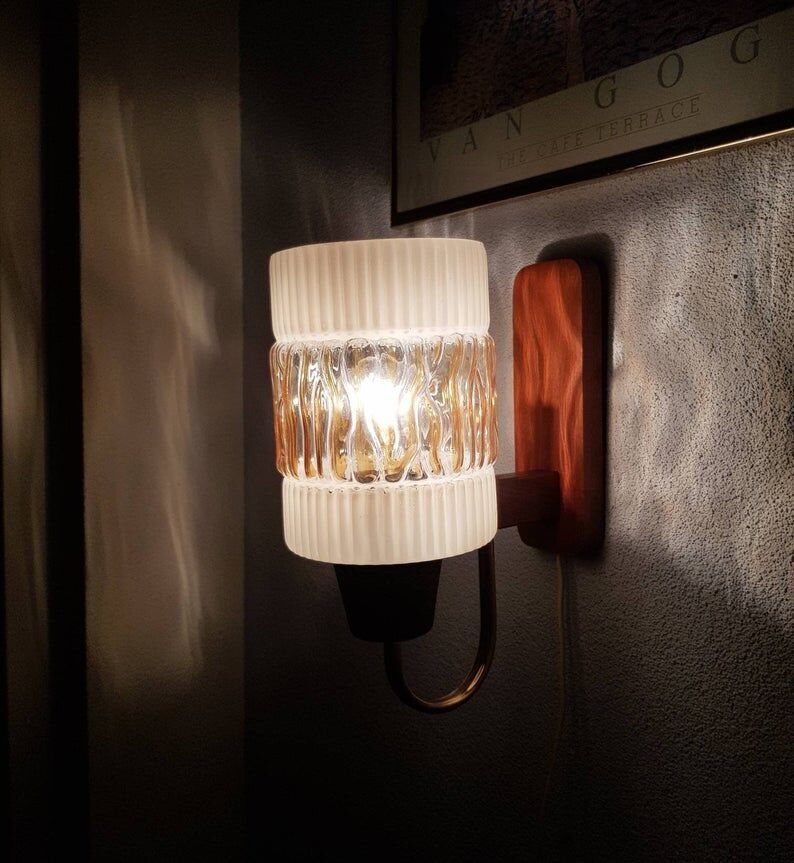 1970s amber glass applied