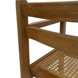 Vintage chair in webbing and pinewood from the 70s minimalist design