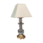 Bedside lamp in art deco glass