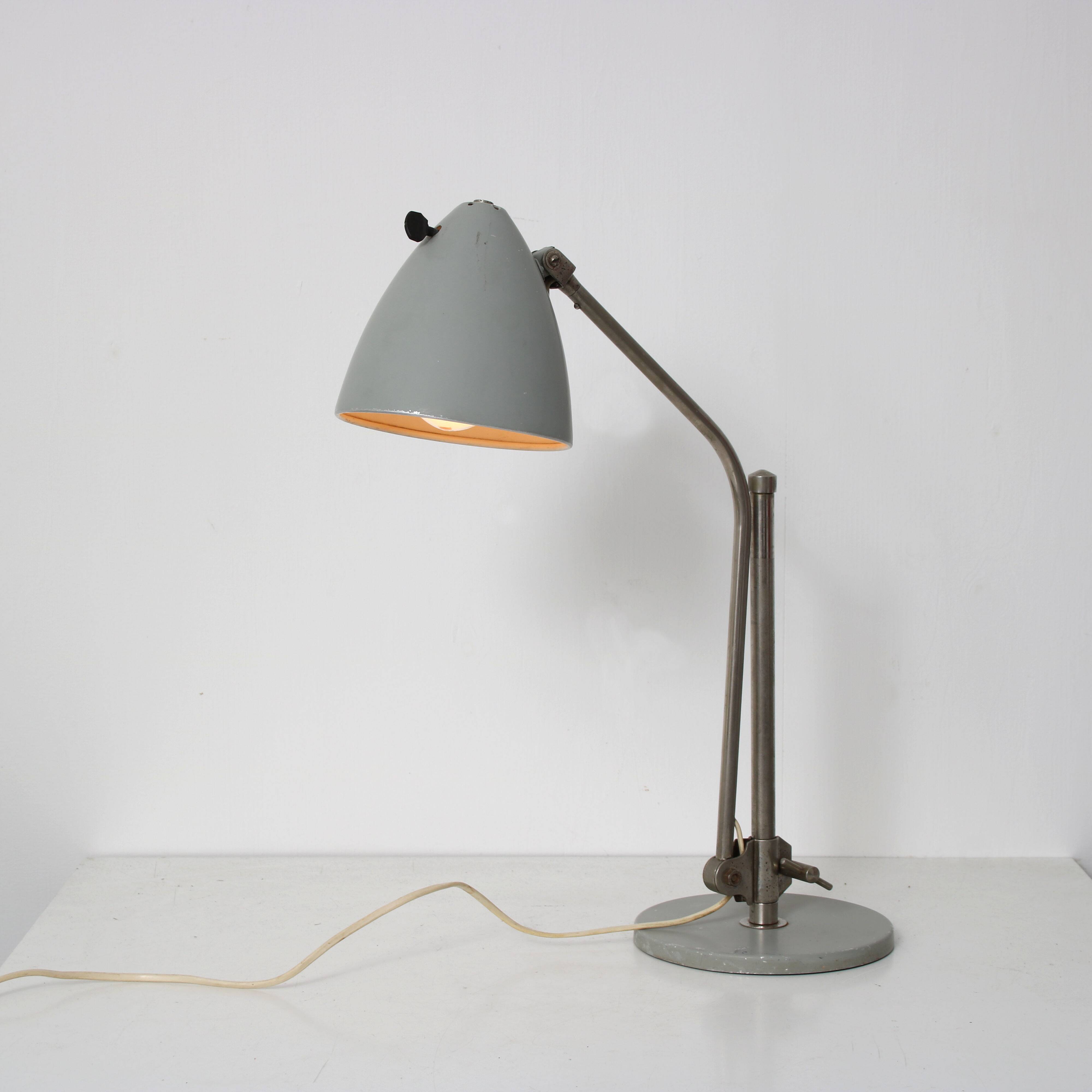 1950s Adjustable industrial desk lamp by Hala, Netherlands
