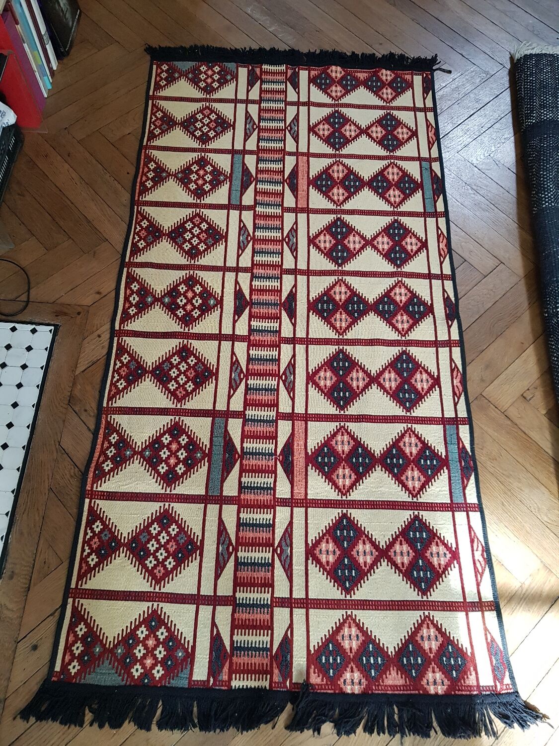 Ethnic woven rug 190 x 90