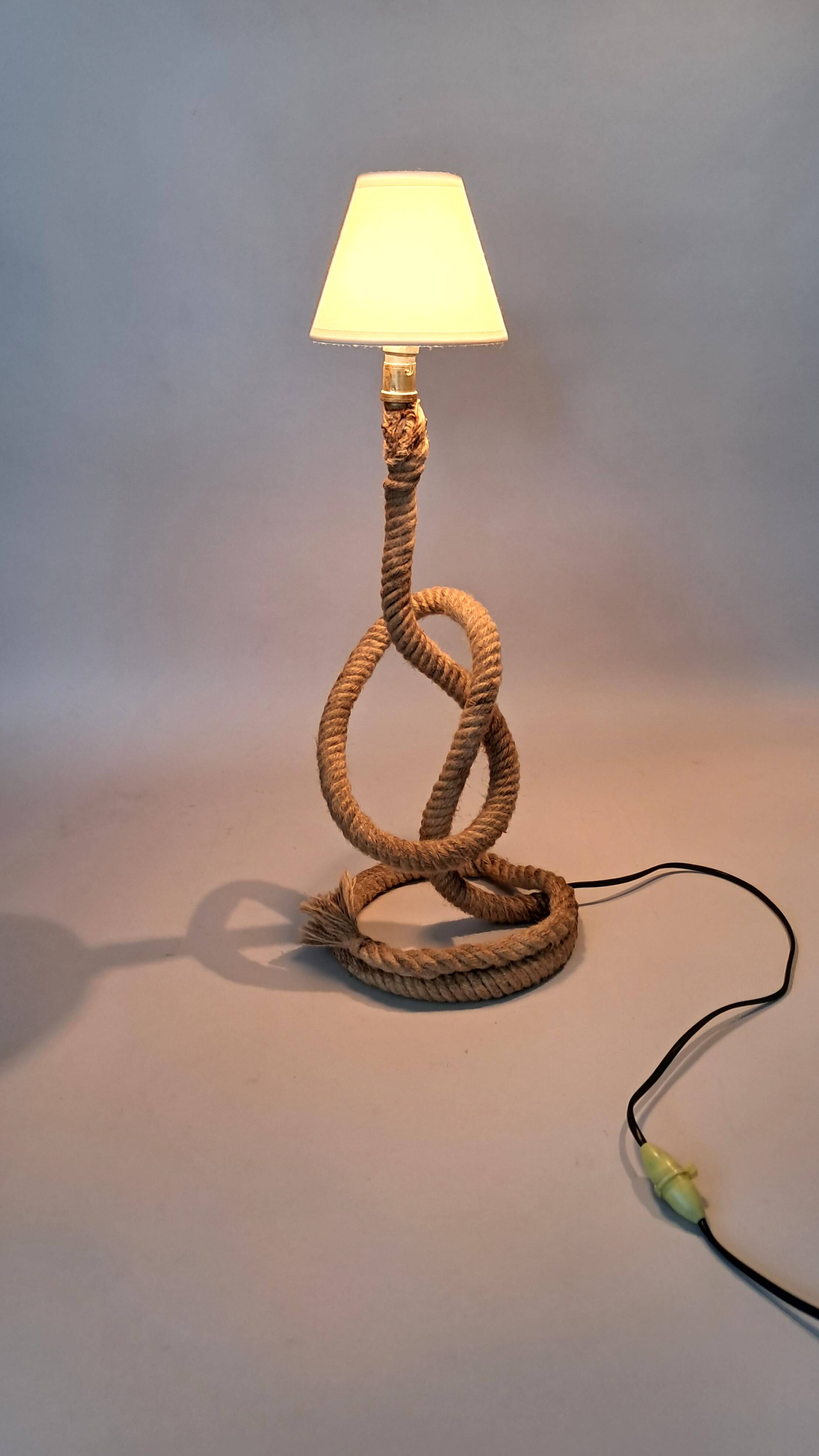 Lampe serpentine corde Vintage.