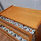 Rattan foot compass vintage dresser