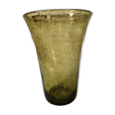 Vase en verre soufflé -  verrerie de Biot